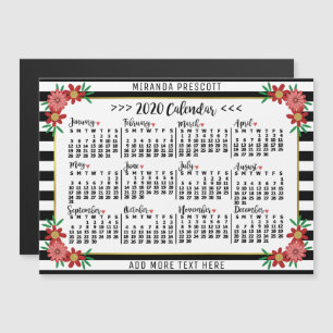 2020 Calendar (See Description for New Version) Magnetic Invitation