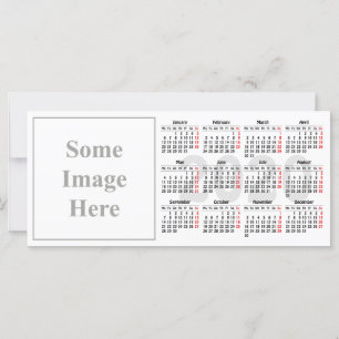 2020 calendar template Flat Card