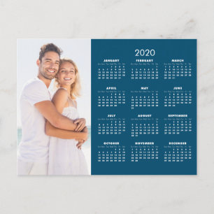 2020 Calendar Your Photo Holiday Postcard