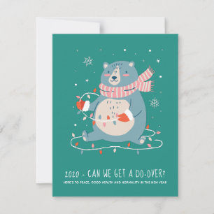 2020 Can We Get A Do-Over Funny Bear Christmas