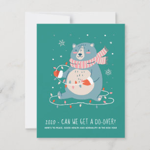 2020 Can We Get A Do-Over Funny Bear Christmas