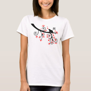 2020 Chinese New Year Rat with Flowering Tree T-Shirt
