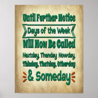 2020 Days of the Week Funny Lockdown Quarantine