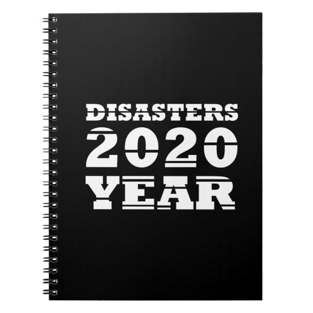2020 disasters year notebook (Front)