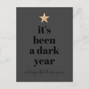 2020 Do-over Humor Typo Gold Star Tree Holiday Postcard