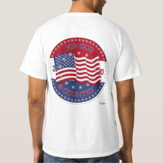2020 For God and Country American Flag T-Shirt