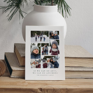 2020 fun inspirational photo collage holiday card