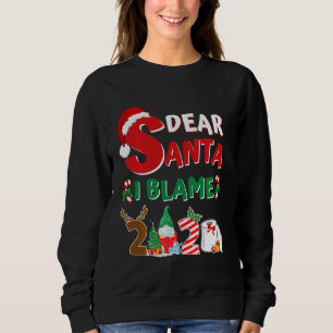 2020 Funny Christmas  Kids Adults Santa I Blame 20 Sweatshirt