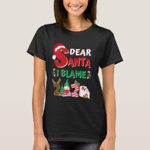 2020 Funny Christmas  Kids Adults Santa I Blame 20 T-Shirt