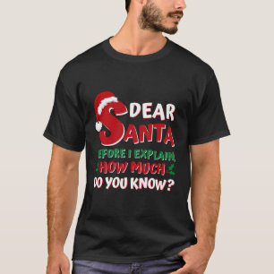 2020 Funny Christmas Shirts Kids Adults Santa I Ca