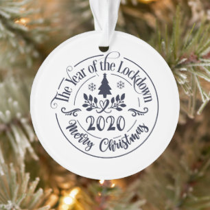 2020 Funny Festive Holiday Photo Christmas Ornament