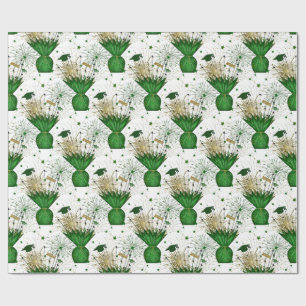 2020 Grad Centerpiece-Green-White-Gift Wrapping Paper