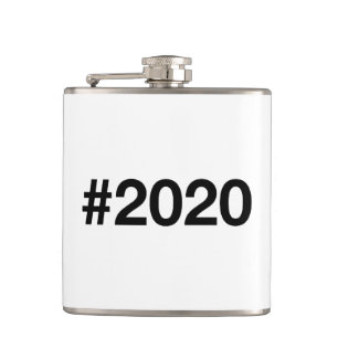 2020 Hashtag 5 Birthday Anniversary Hip Flask