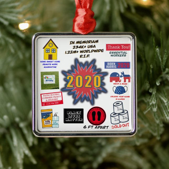 2020 In Memoriam | Quarantine Christmas Metal Tree Decoration (Tree)