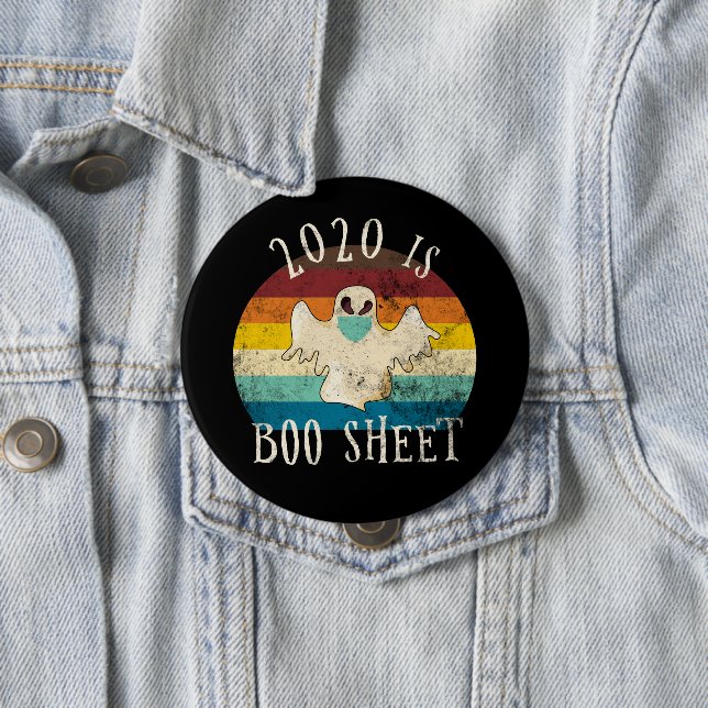 2020 Is Boo Sheet Halloween 10 Cm Round Badge (In Situ)