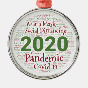 2020 Memories What a Year Metal Tree Decoration