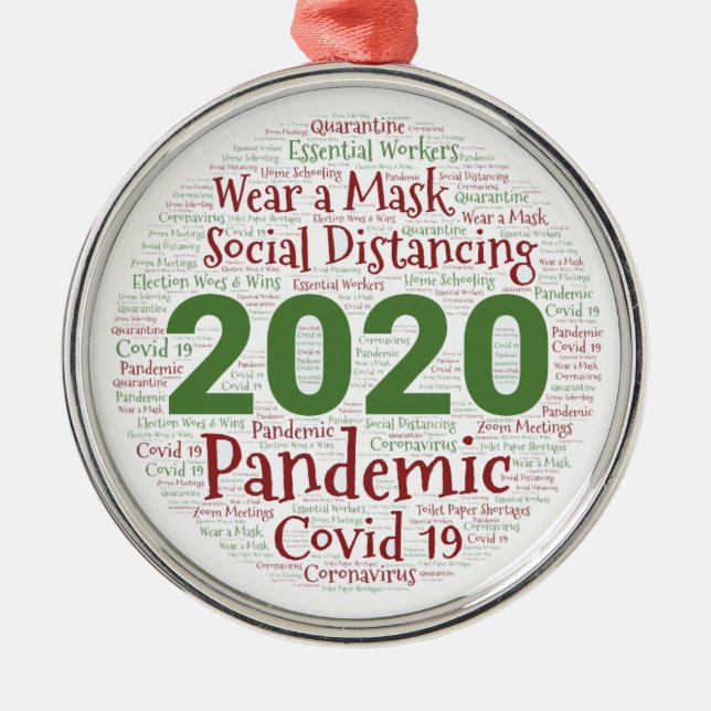 2020 Memories What a Year Metal Tree Decoration (Front)