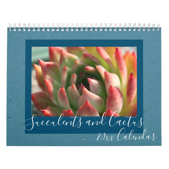 2020 Modern Script Succulents and Cactus Calendar (Cover)
