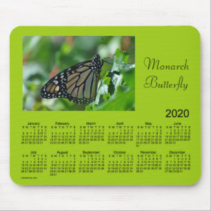 2020 Monarch Butterfly Calendar by Janz Mouse Pad
