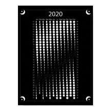 2020 Moon Calendar - Black