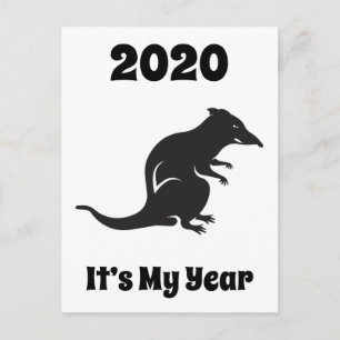 2020 My Rat Year Postcard