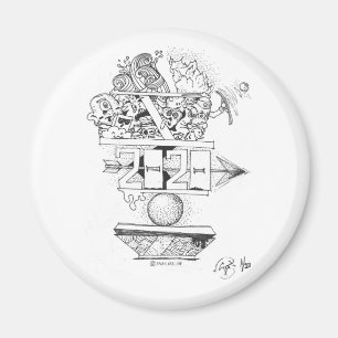 2020 New Year, New Decade Doodle Art Magnet