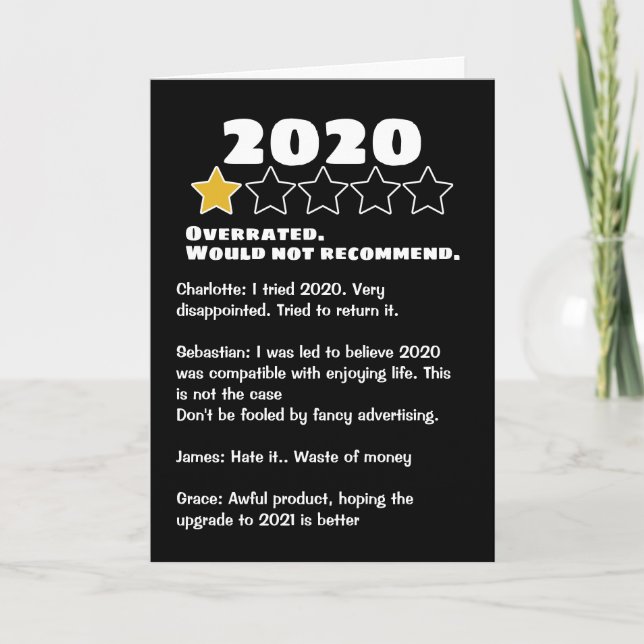 2020 Overrated Personalised Reviews Card (Front)