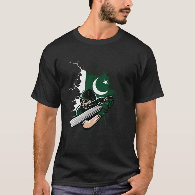 2020 Pakistan Cricket Jersey For Pakistani Cricket T-Shirt (Front)