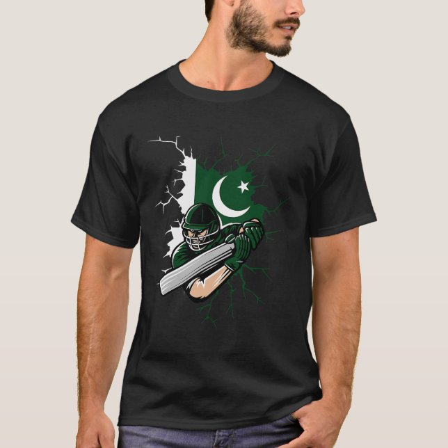 2020 Pakistan Cricket Jersey Gift for Pakistani Cr T-Shirt (Front)