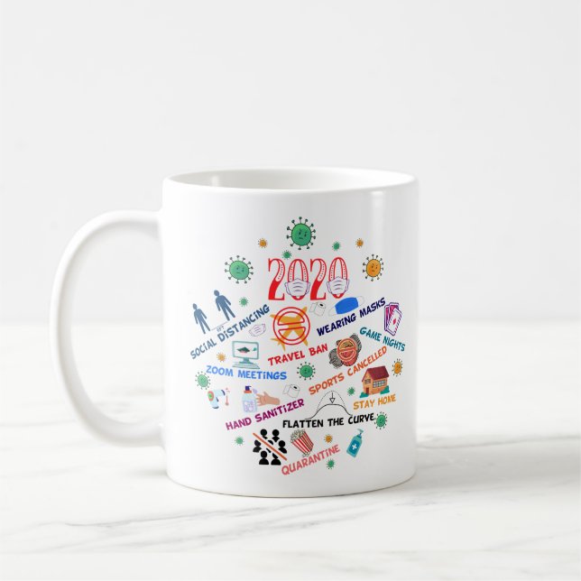 2020 pandemic christmas coffee mug (Left)