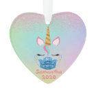 2020 Personalised Unicorn Face Mask Rainbow
