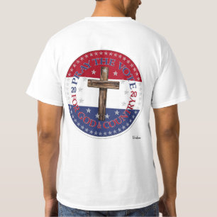 2020 Pray The Vote For God And Country Cross T-Shirt