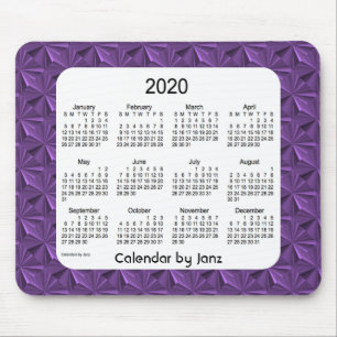 2020 Purple Diamond Art Calendar by Janz Mouse Pad
