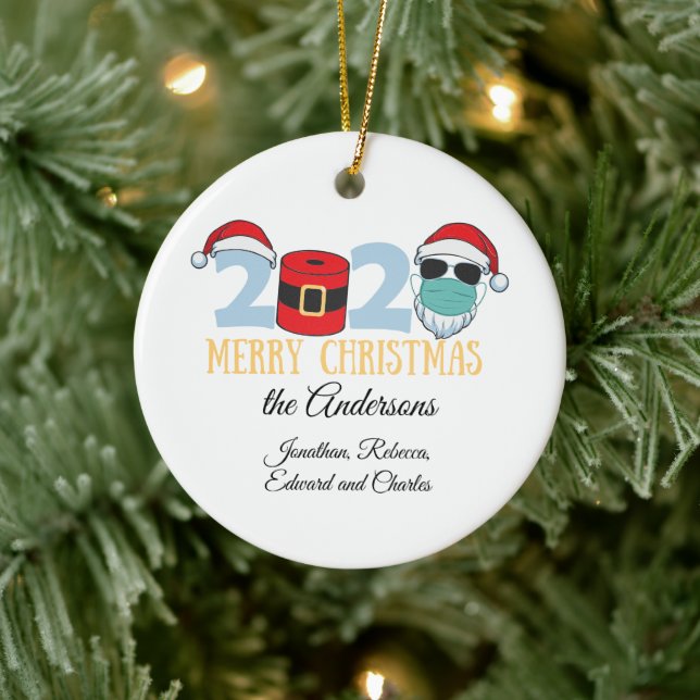 2020 Quarantined Christmas Family Ceramic Tree Decoration (Tree)