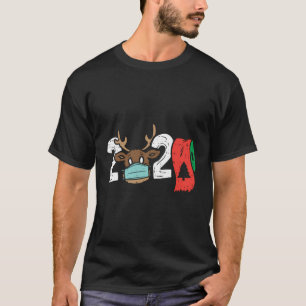 2020 Reindeer Face Mask Toilet Paper Xmas Quaranti T-Shirt