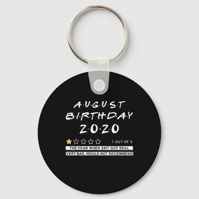 2020 Review August Birthday Very Bad Key Ring (Front)