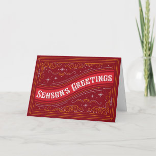 2020 Season's Greetings Holiday Card   Red