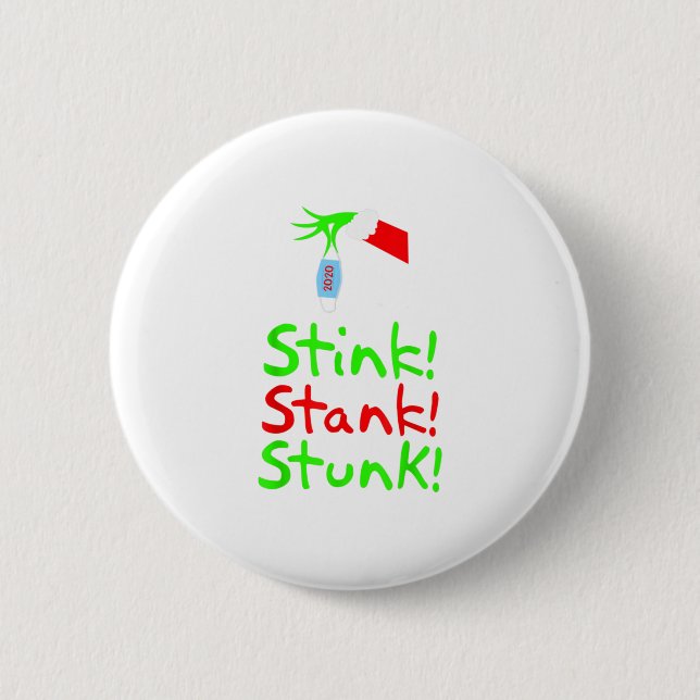 2020 Stink Stank Stunk Mask Funny Chris 6 Cm Round Badge (Front)