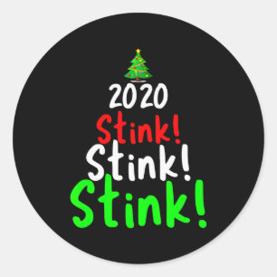 2020 Stink Stank Stunk Matching Family Christmas Classic Round Sticker