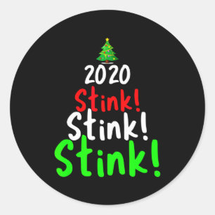 2020 Stink Stank Stunk Matching Family Christmas Classic Round Sticker