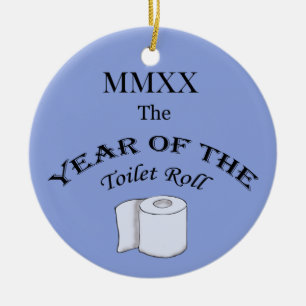 2020 The Year of the Toilet Roll Ceramic Tree Decoration