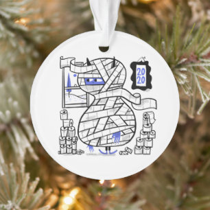 2020 Toilet Paper Hoarder Monster Tree Ornament