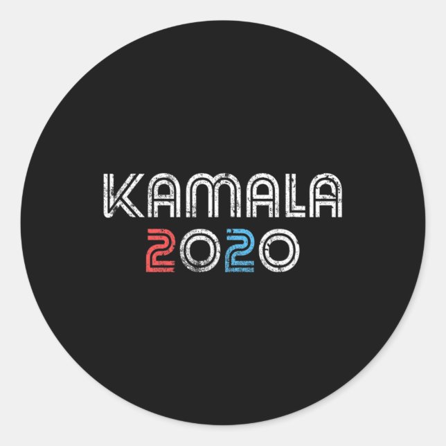 2020 Vintage Kamala Harris  Classic Round Sticker (Front)