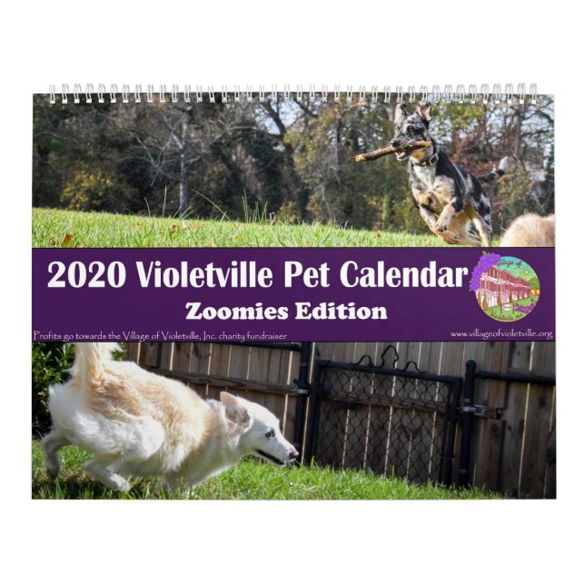 2020 Violetville Pet Calendar ~ Zoomies Edition (Cover)