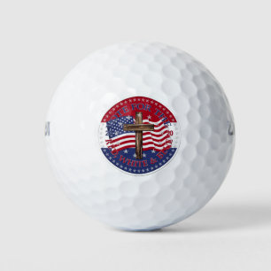 2020 Vote For The Red, White and Blue Cross Flag Golf Balls