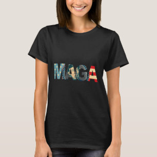 2020 Voted Maga American Flag Retro Vintage Gift  T-Shirt