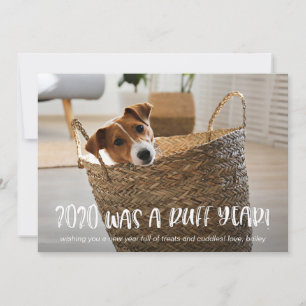2020 Was a Ruff Year Blue from the Dog Photo Holiday Card