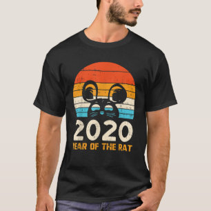 2020 Year of The Rat Retro Cute Lunar Chinese New  T-Shirt