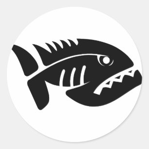 2021112006 Piraña (Animal) Classic Round Sticker