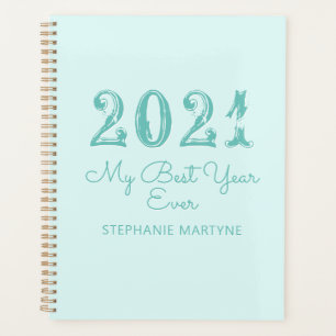 2021 Best Year Ever Personalised Aqua Planner
